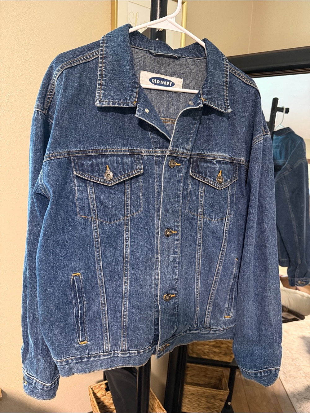 Old Navy Dark Blue Denim Trucker Jacket